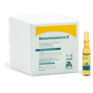 BETAMETASONA 8 MG/2 ML CAJA X 25 AMPOLLAS - Ecofarma